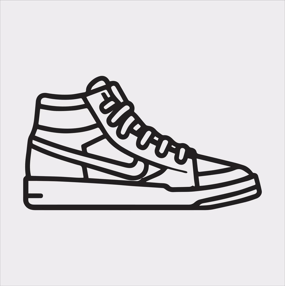 Fashion-Forward Boot Silhouette for Creative Use vector