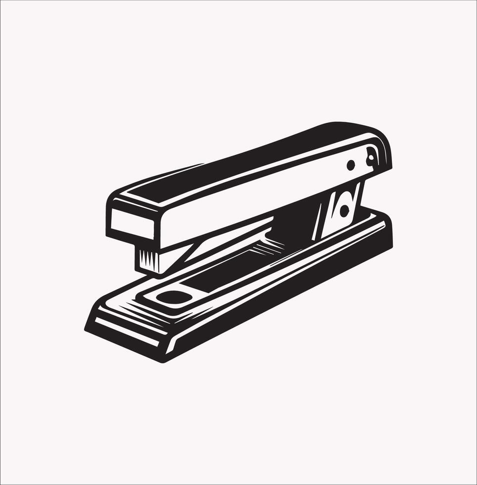 Office Stapler and Tool Curved Jaws Design for Creative Projects vector