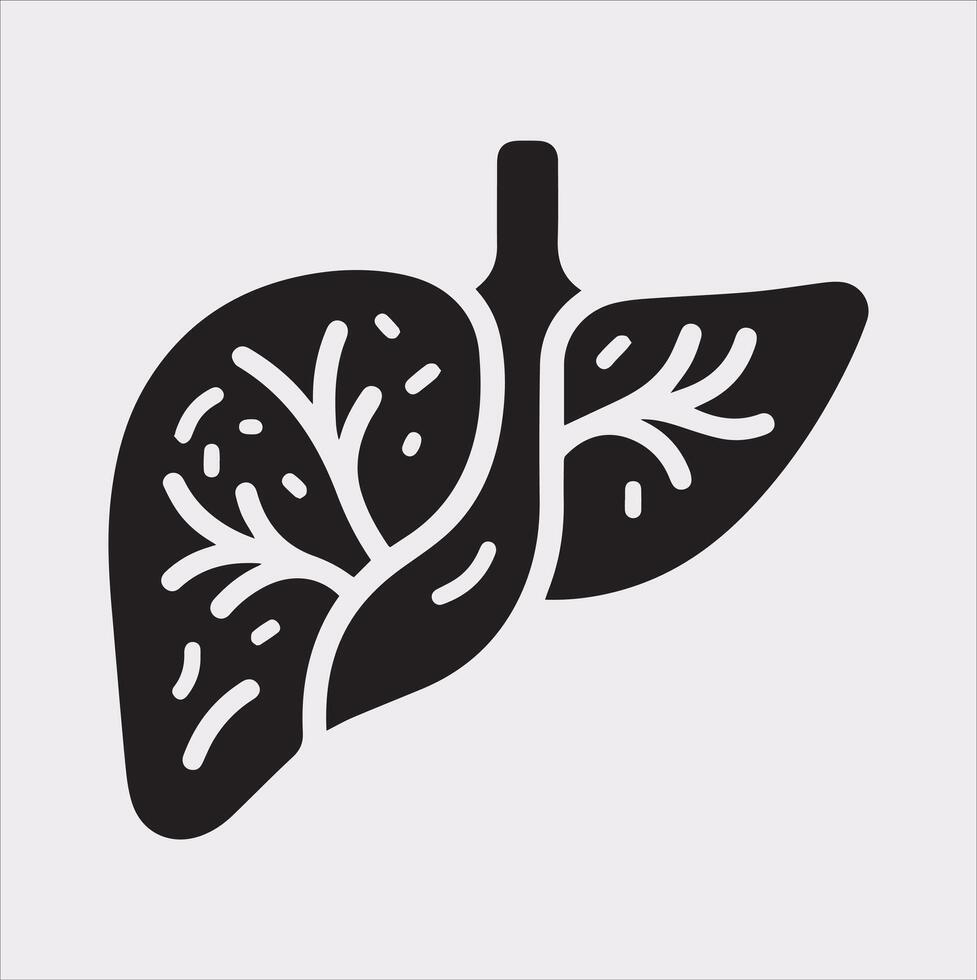 Liver Silhouette Illustration Ideal for Health and Medical Projects vector