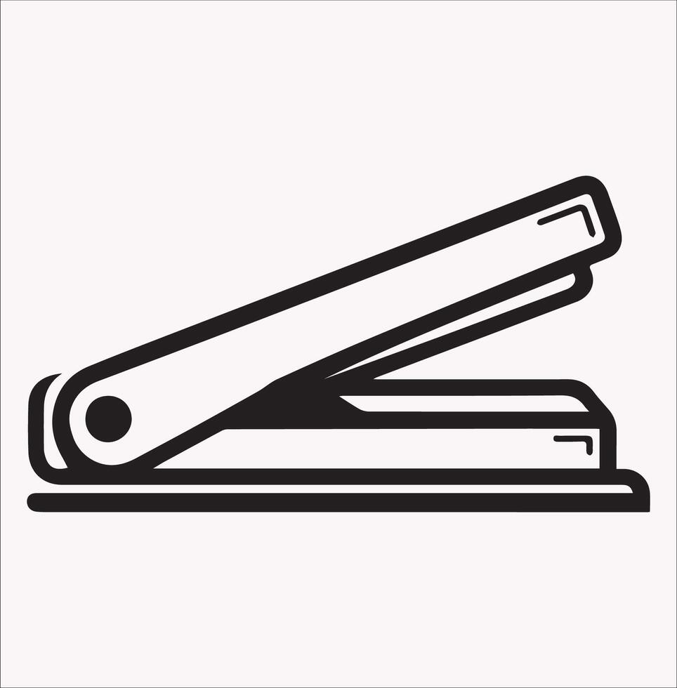 Stylish Flat Graphic of Stapler and Office Tools on White Background vector