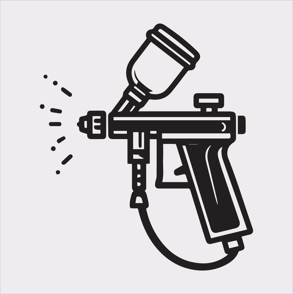 Customizable Paint Spray Silhouette with White Background vector