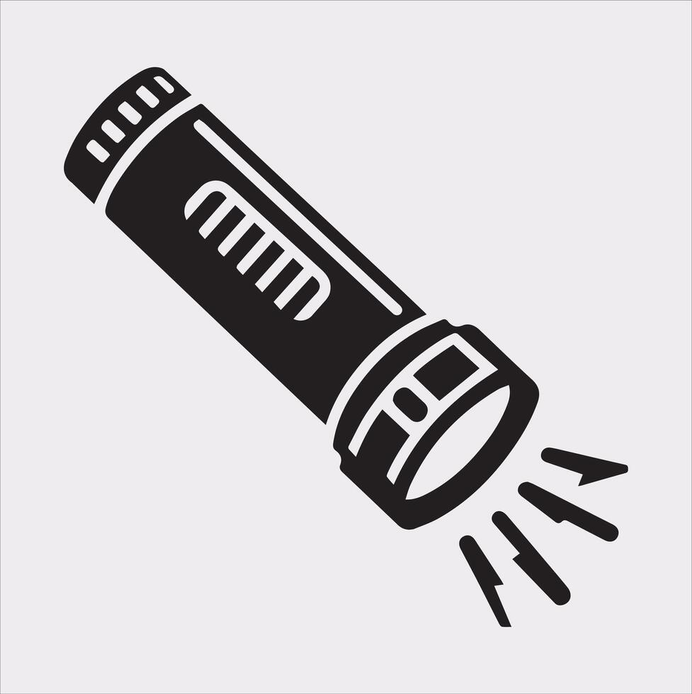 High-Impact Flashlight Silhouette Illustration for Branding vector