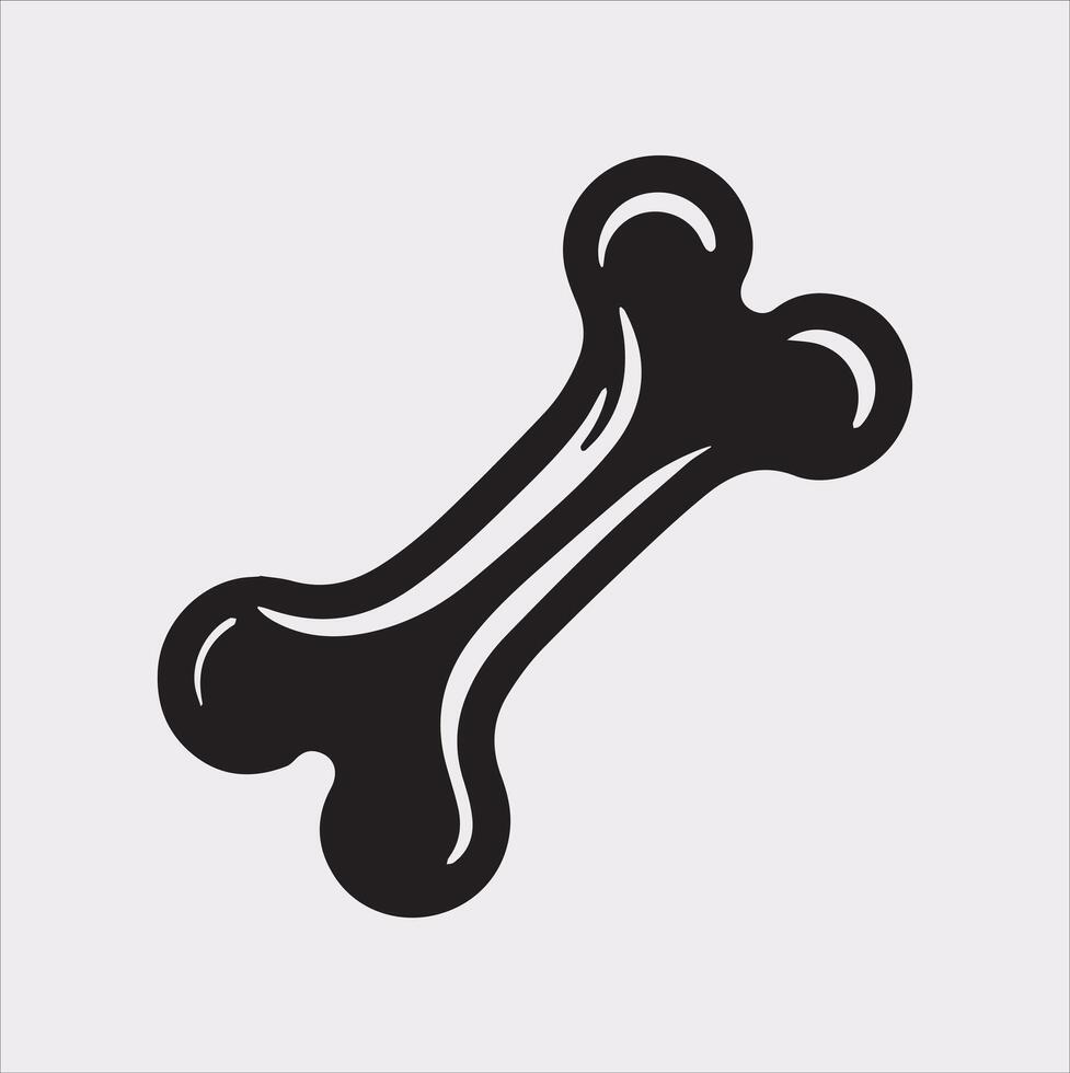 Elegant Bone Silhouette High-Quality Illustration on White vector