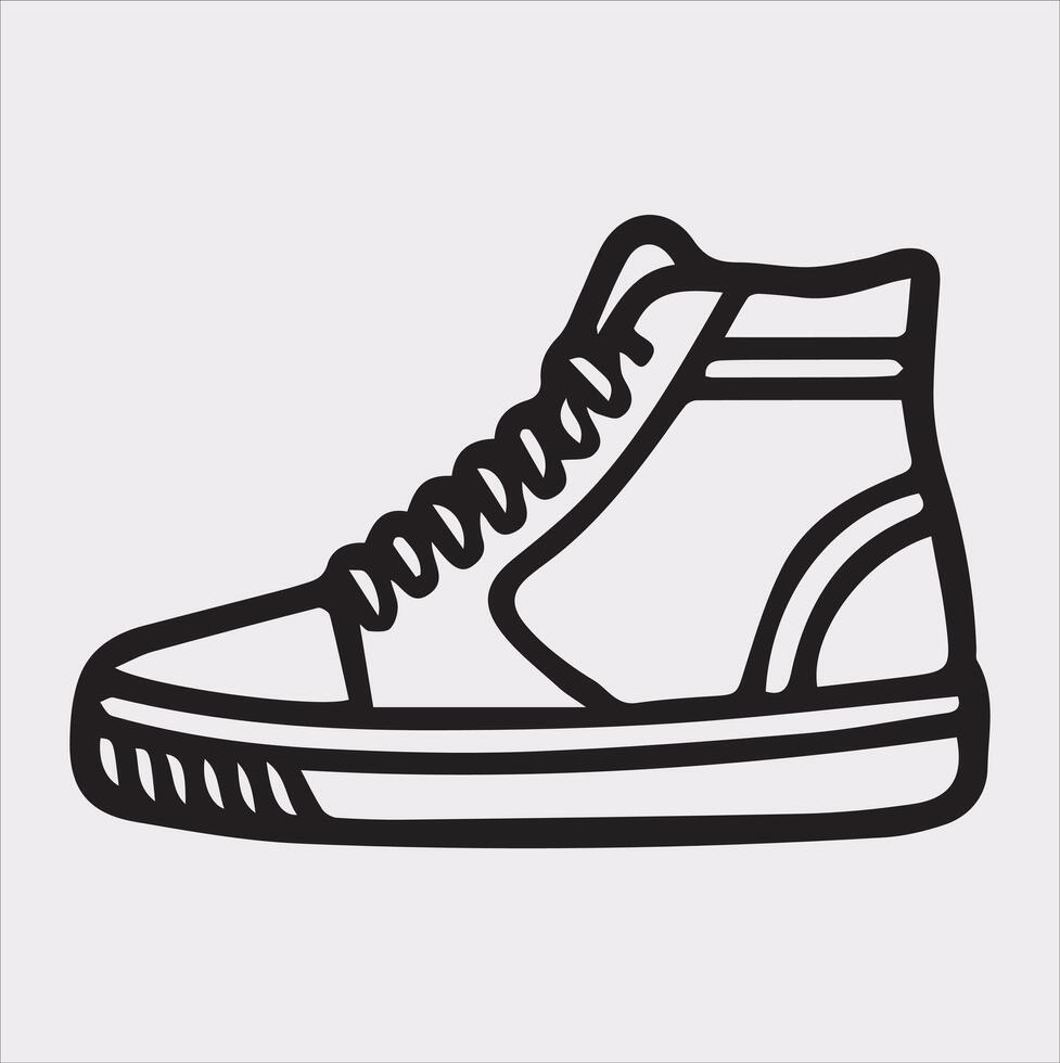 Minimal Boot Design Set on White Background vector