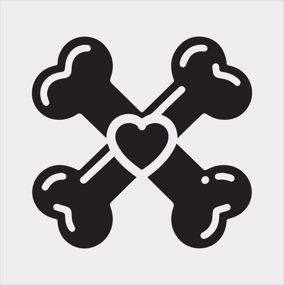 High-Resolution Bone Silhouette on a White Background vector