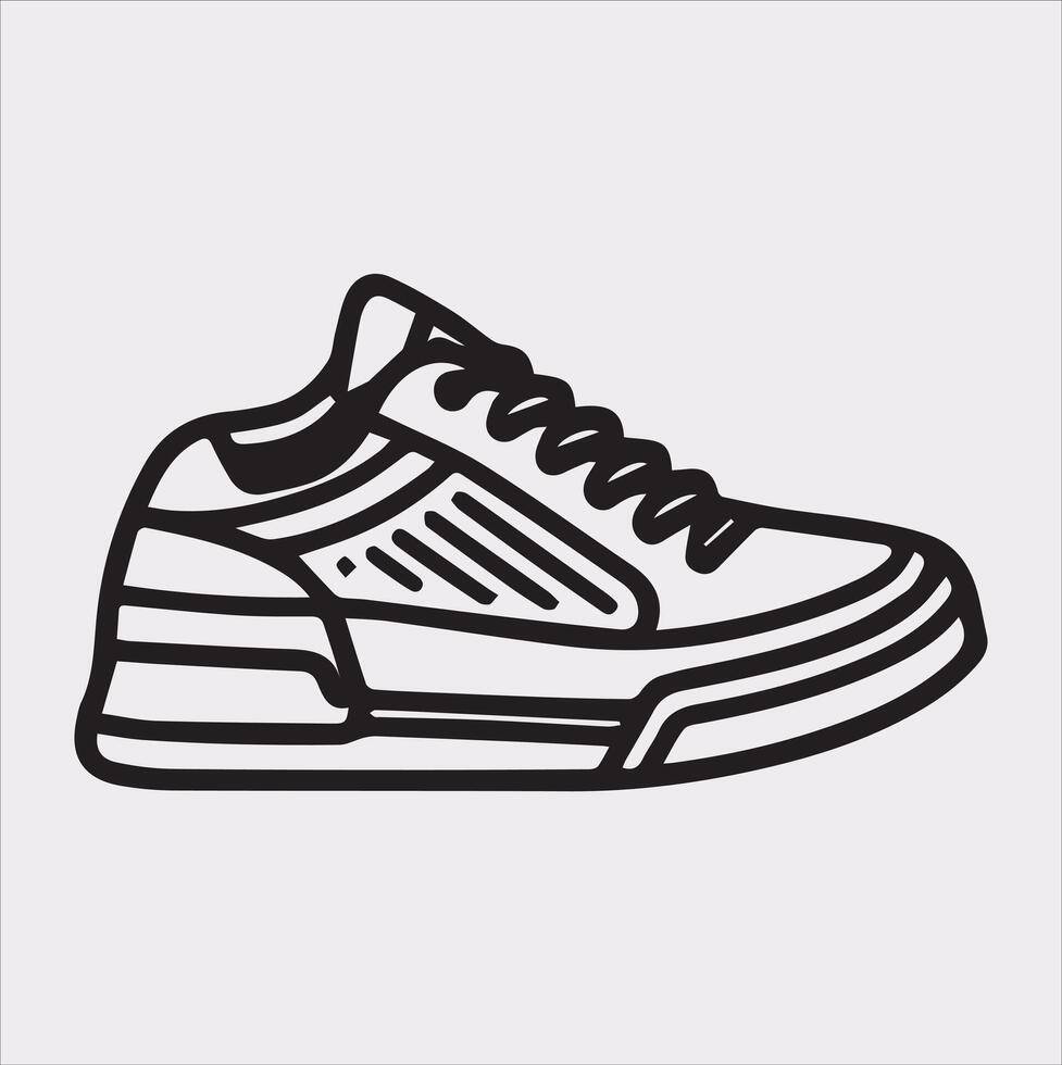 Minimalist Boot Illustration with White Background vector