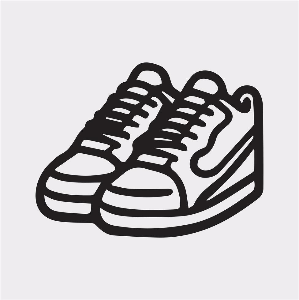 Fashion Boot Silhouette Art on a White Backdrop vector