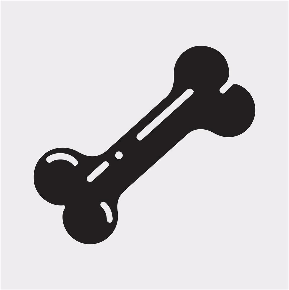 Black Bone Silhouette Professional Design for Medical Graphics vector