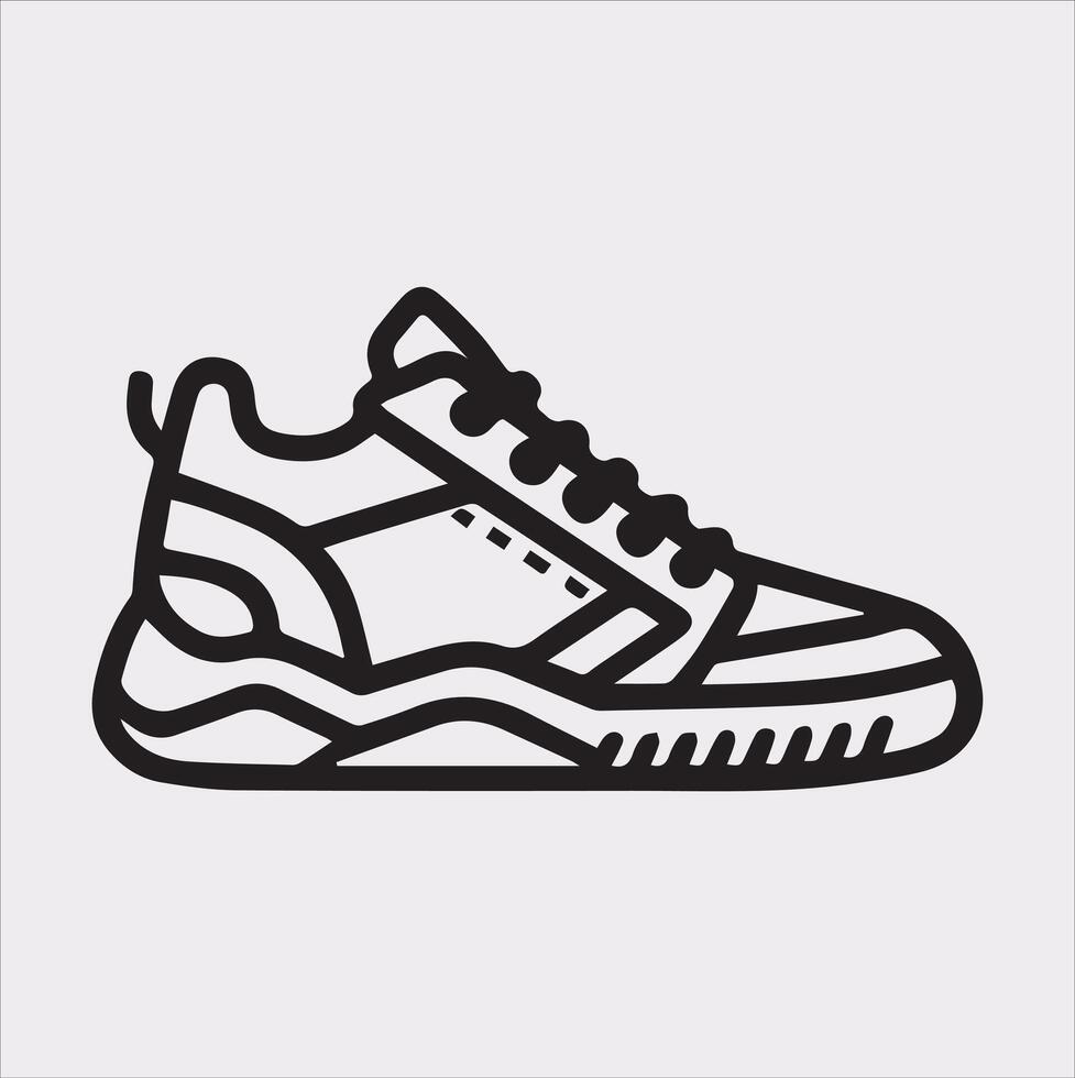 Minimalist Boot Silhouette Illustration Design vector