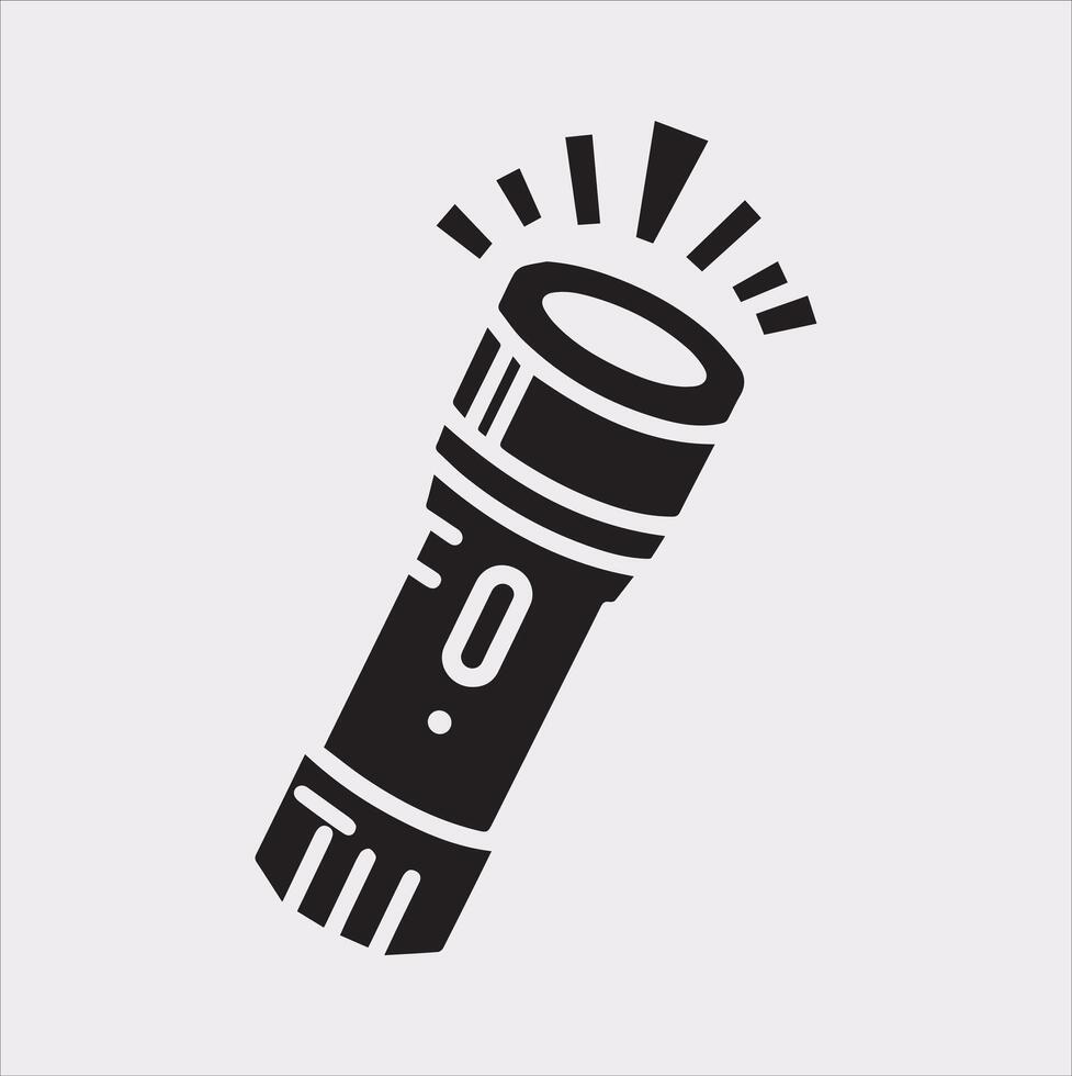 Modern Flashlight Silhouette Design for Various Uses vector