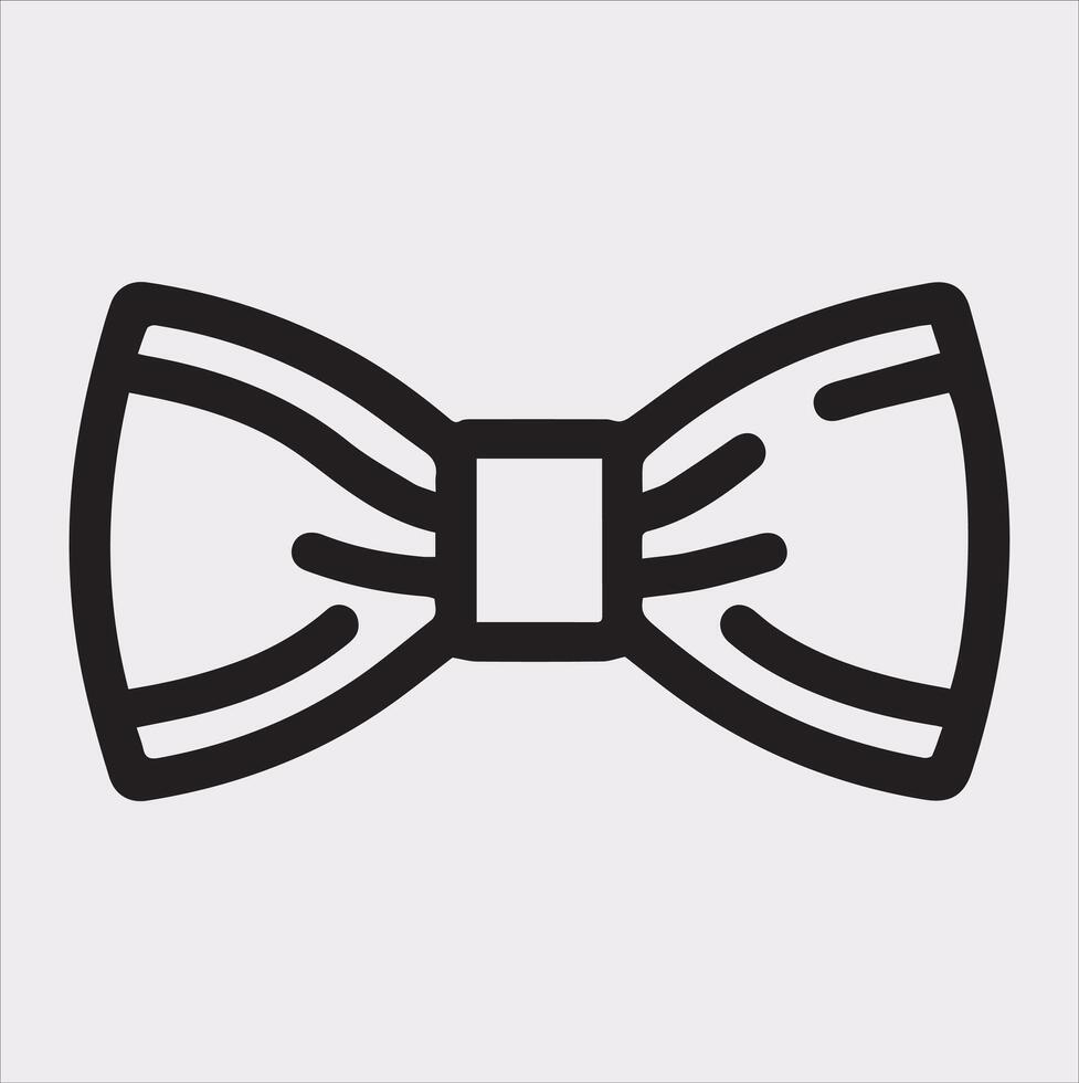 Timeless Bow Tie Silhouette Illustration for Creative Use vector