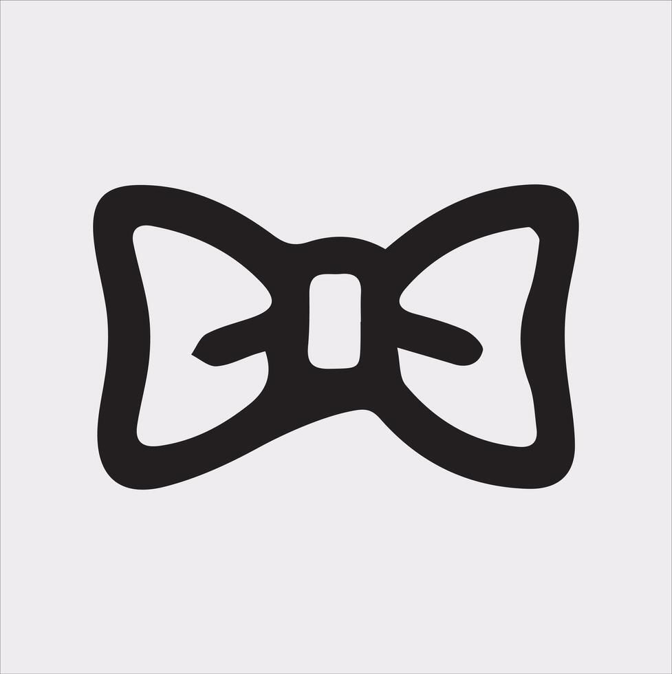 Elegant Bow Tie Silhouette Illustration vector