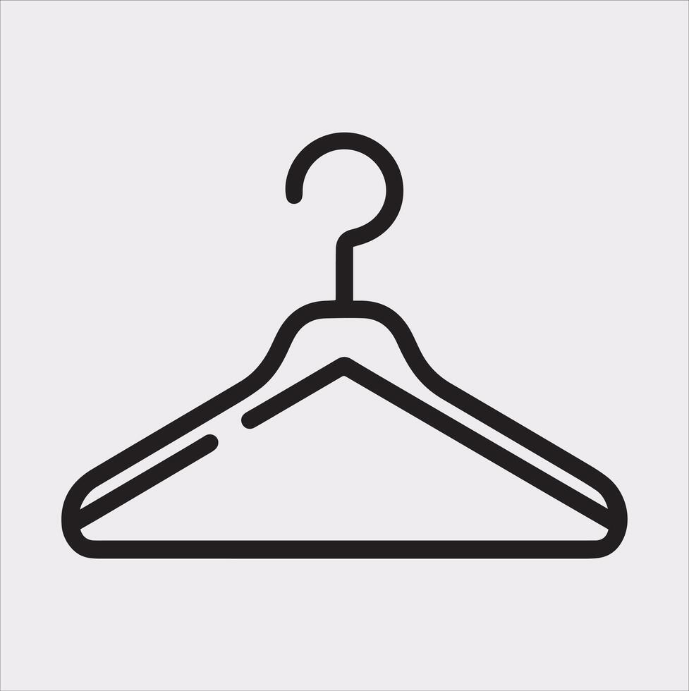 Elegant Hanger Art on White Ideal for Fashion Branding vector