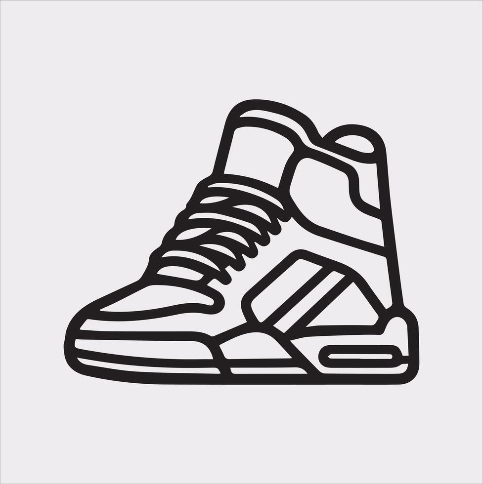 Contemporary Boot Silhouette on White Background vector