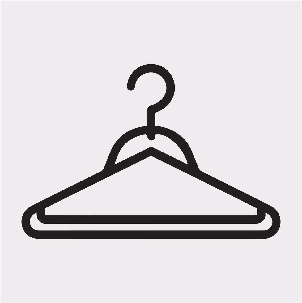 Essential Hanger Silhouette for Elegant Design Solutions vector