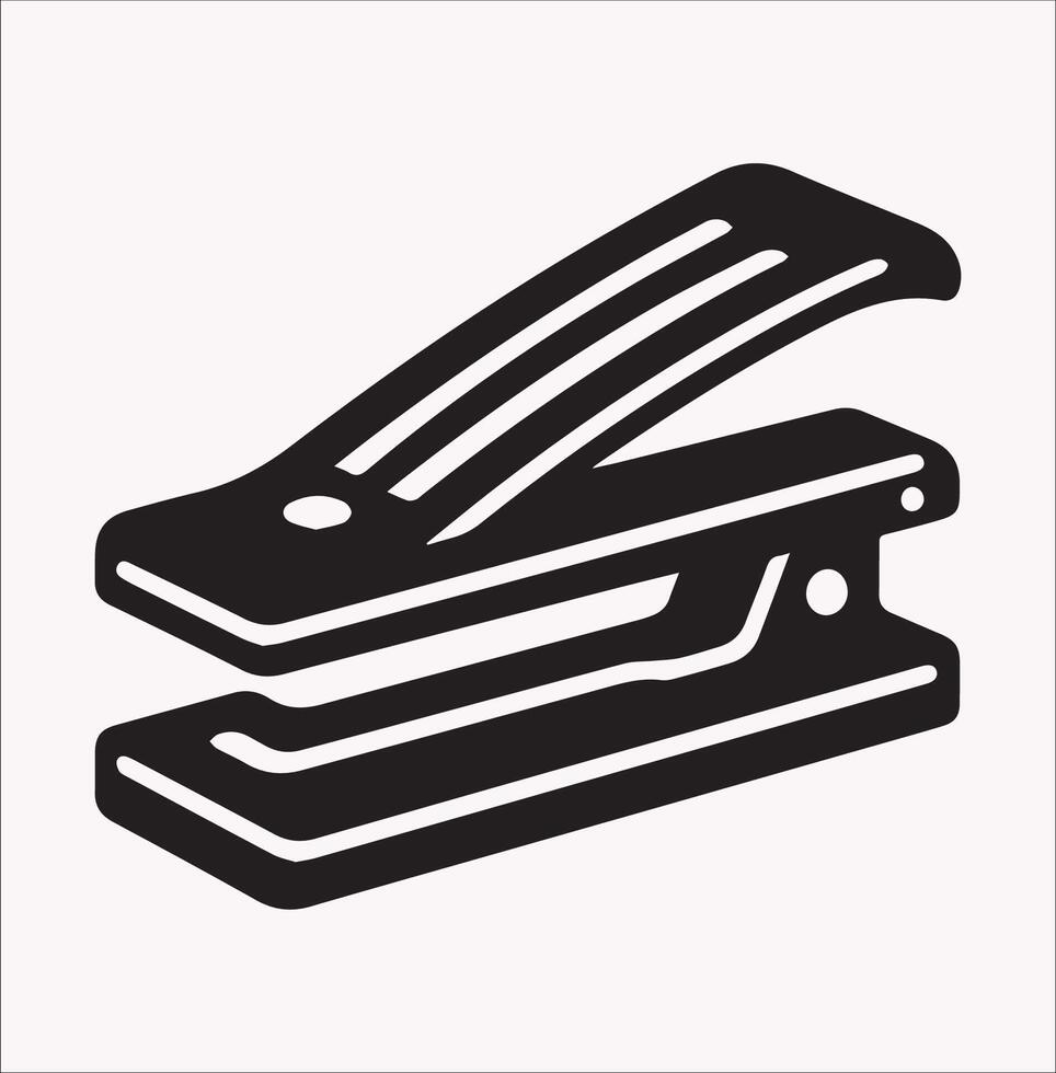 Curved Jaw Stapler Ideal Artwork for Office Supplies Collection vector