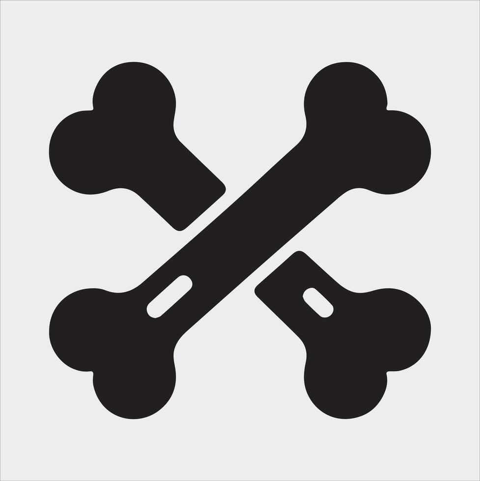 Clean Bone Silhouette Illustration for Graphic Design vector