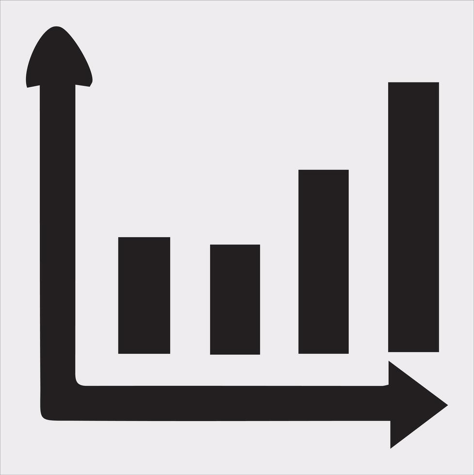 Creative Growth Bar Chart Art for Reports and Analysis vector