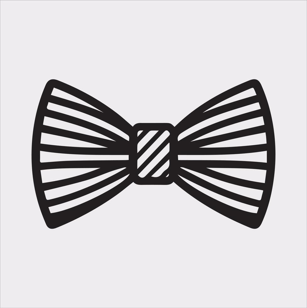 Bow Tie Design Sleek and Stylish Silhouette vector