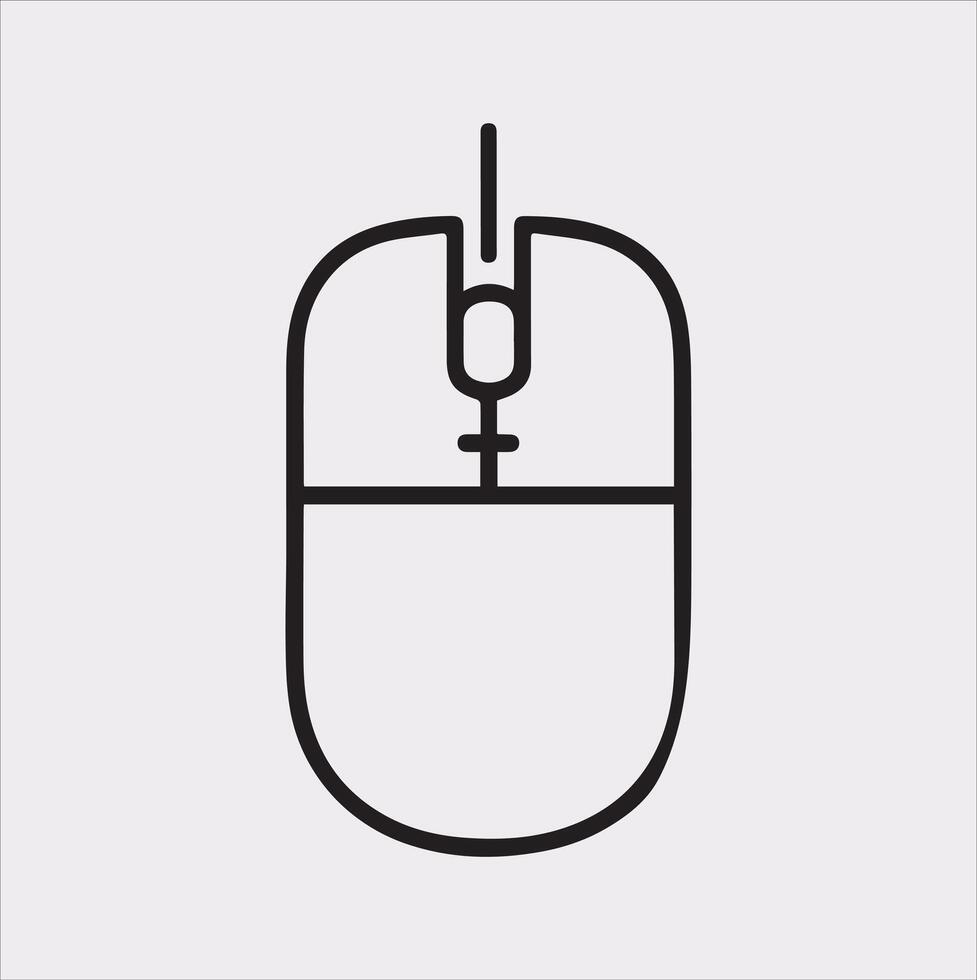 Mouse Silhouette Illustration in Black and White Background vector