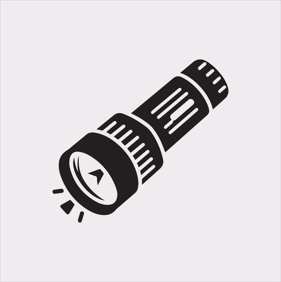 Flashlight Silhouette Design Perfect for Marketing Materials vector