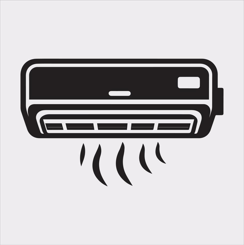 Air Conditioner Silhouette A Must Have for Seasonal Projects vector