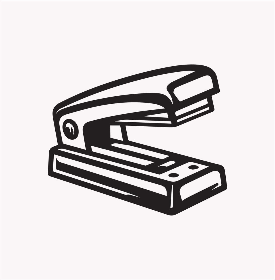 Office Stapler and Tool Curved Jaws Design for Creative Projects vector