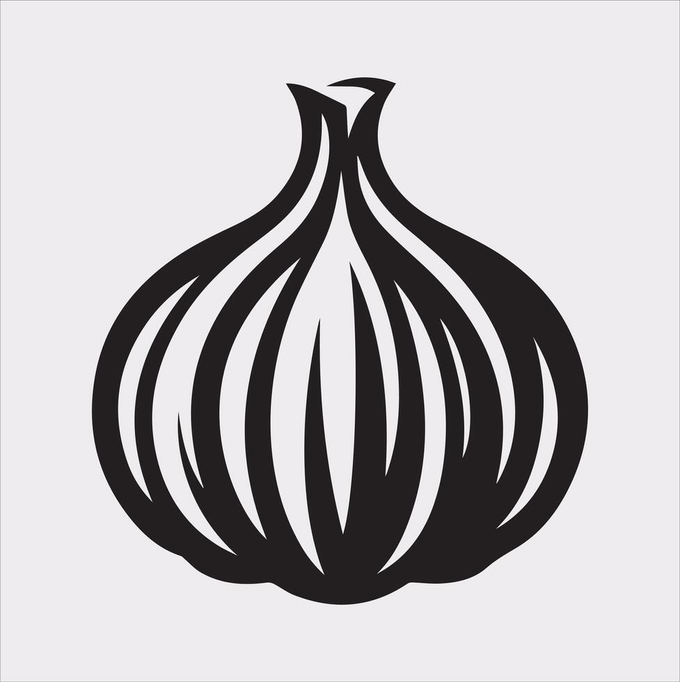 Sophisticated Garlic Illustration for Modern Designs vector