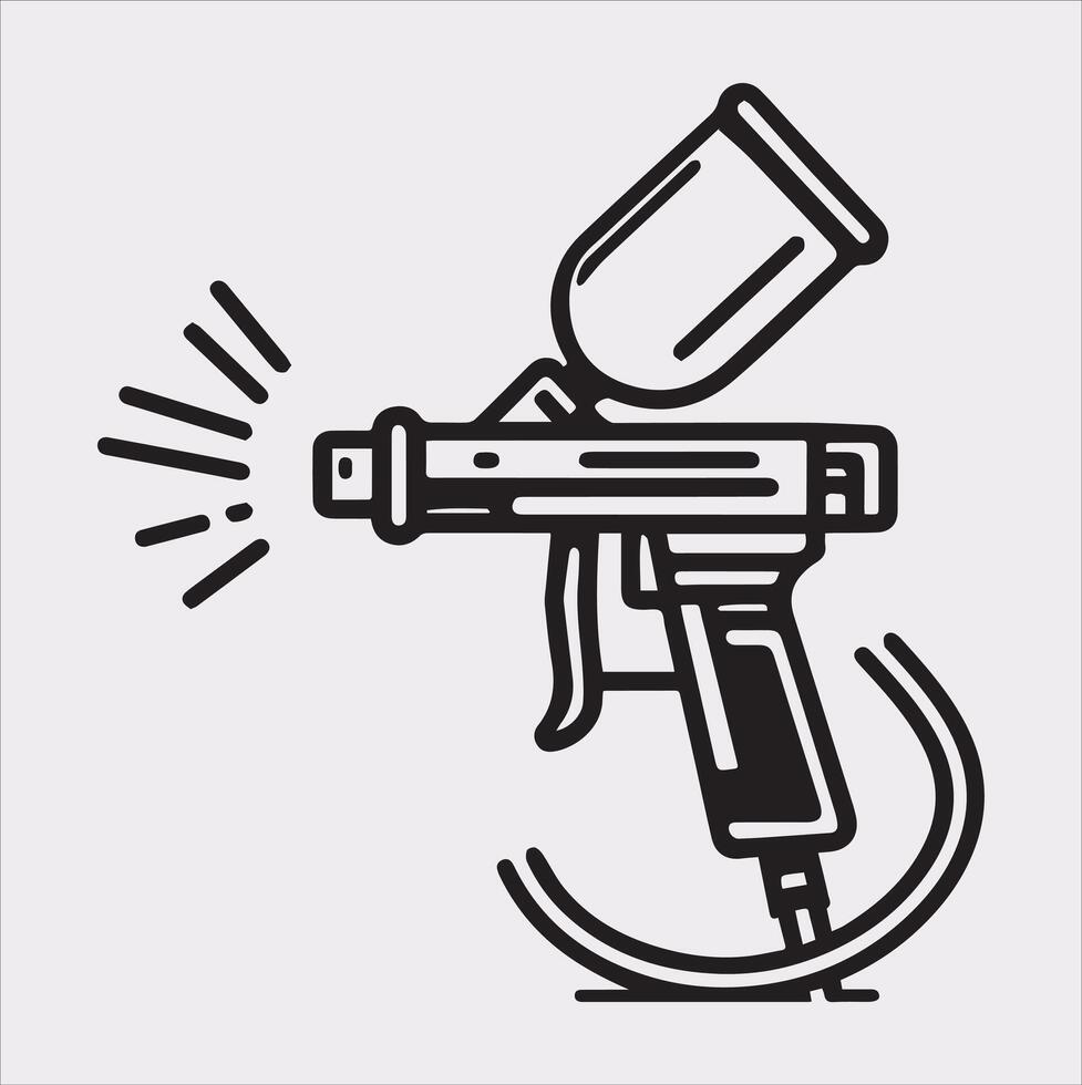 Detailed Paint Spray Silhouette for Graphic Designers vector