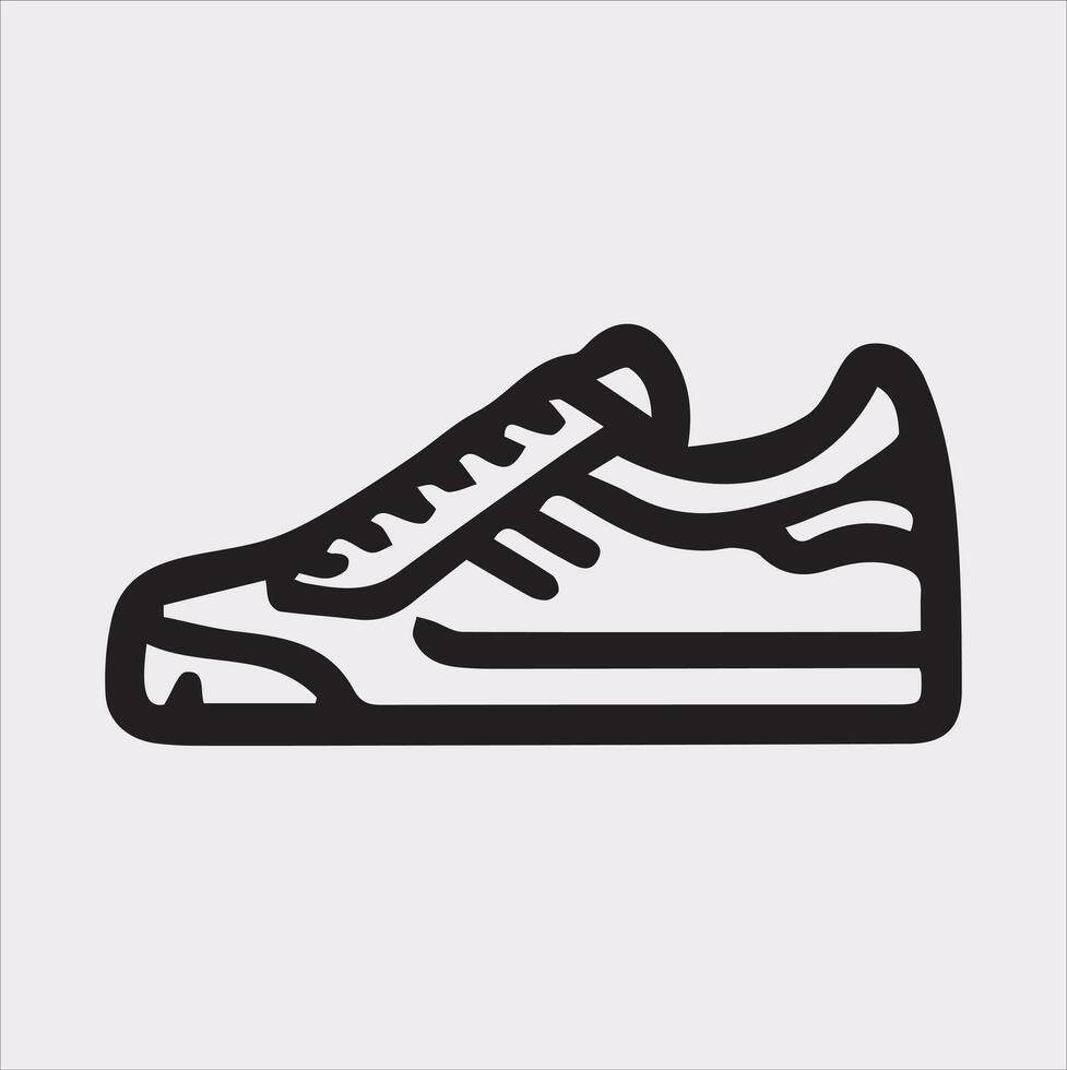 Stylish Footwear Boot Silhouette on White vector