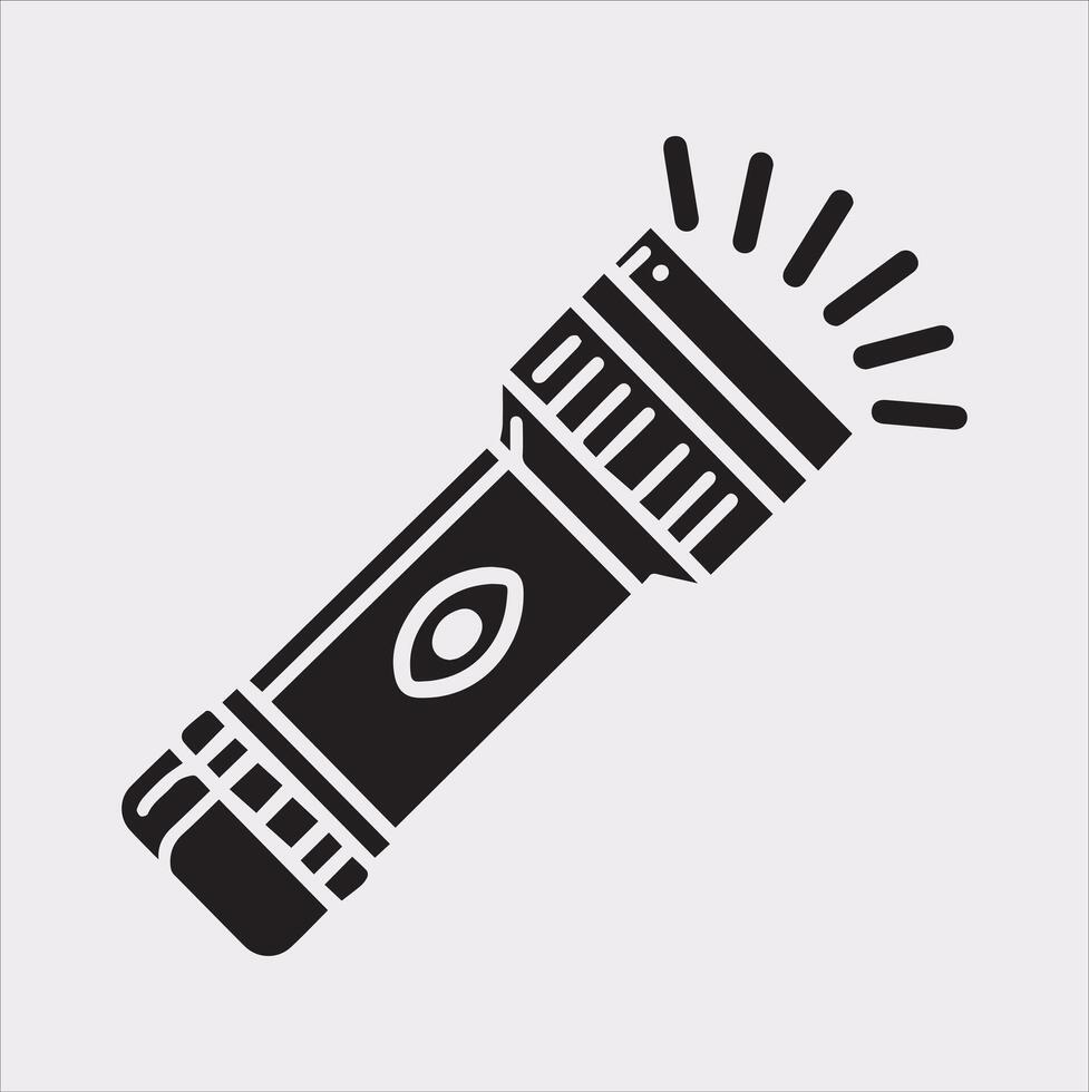 Flashlight Silhouette for Innovative Graphic Design vector