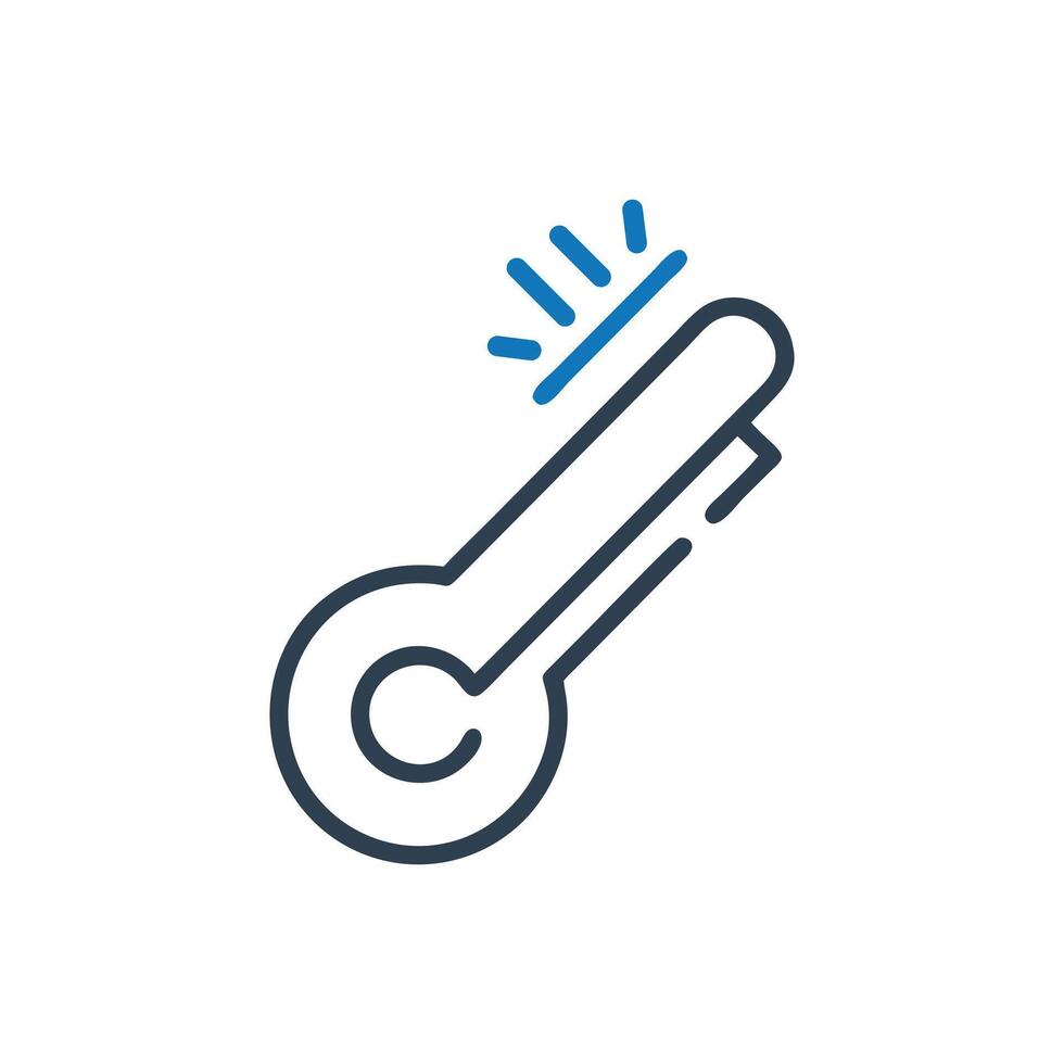 Cold Thermometer Icon on white background vector