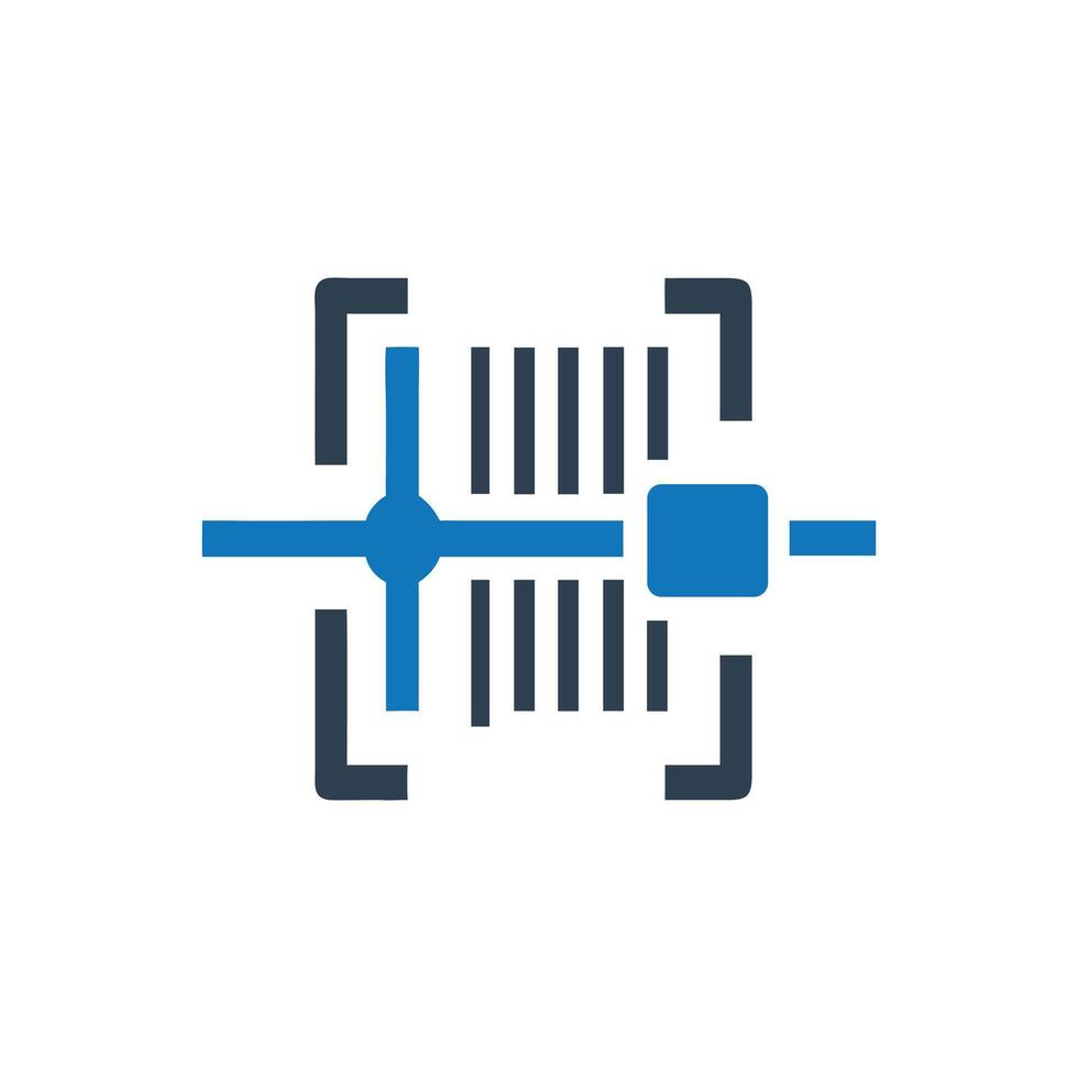 Barcode Scanner Icon on white background vector