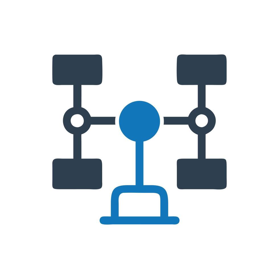 Computer network icon on white background vector