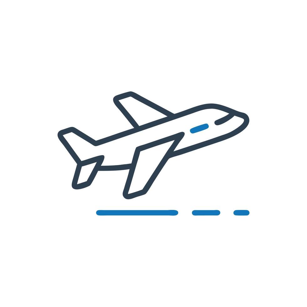 plane Takeoff icon on white background vector