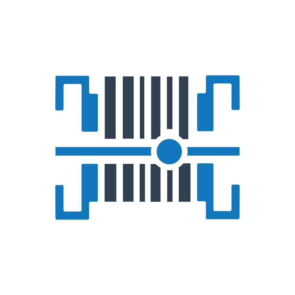 Barcode Scanner Icon on white background vector