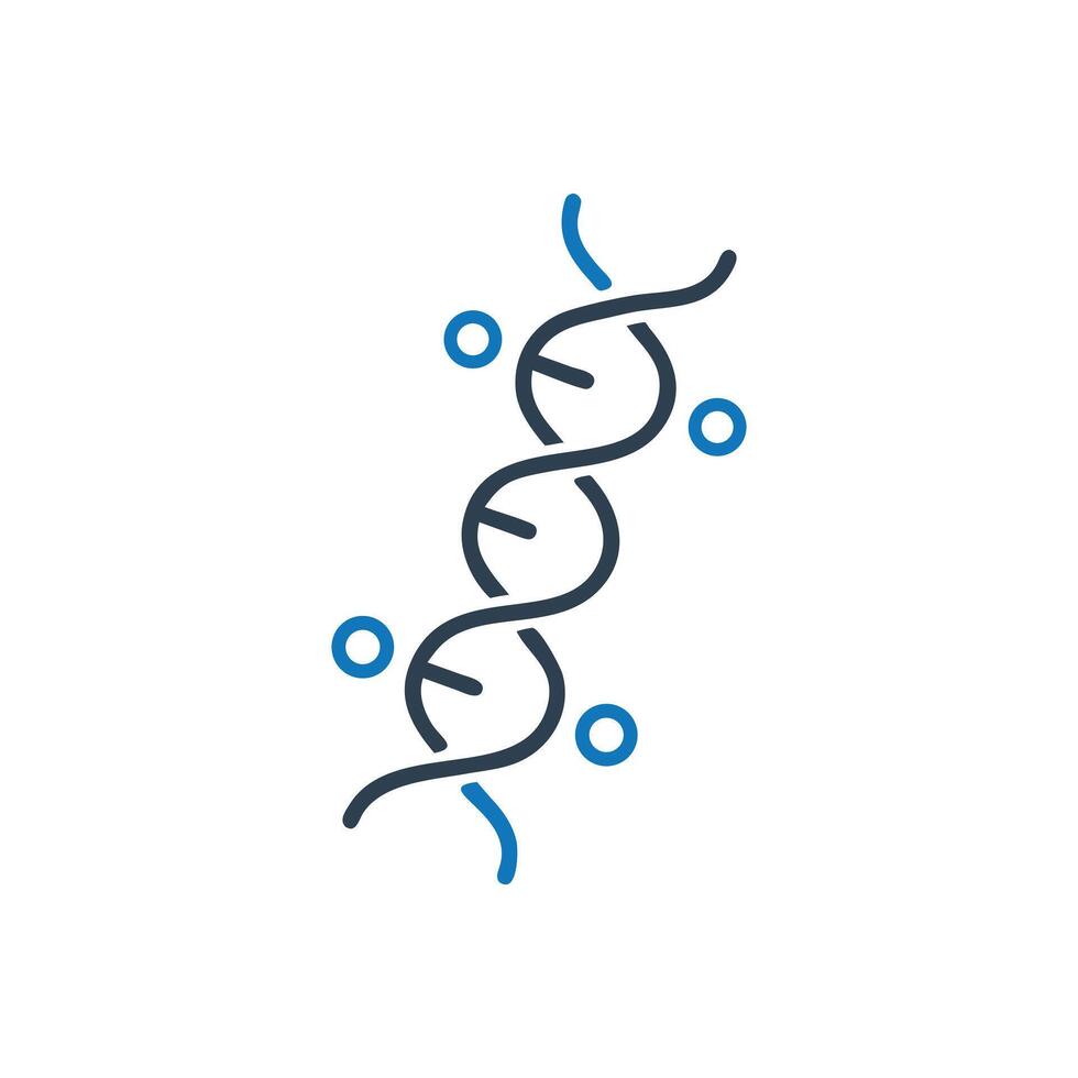 DNA molecule icon on white background vector