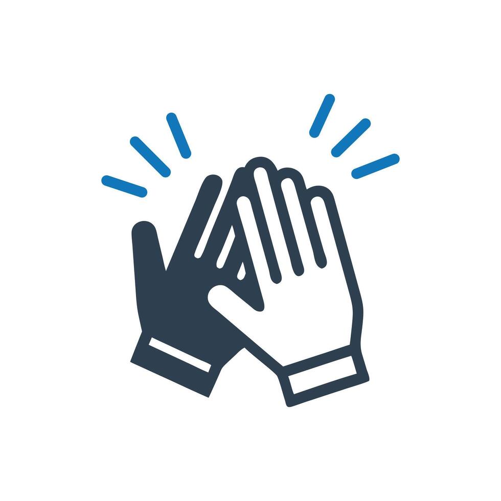 Hands Clapping Icon on white background vector