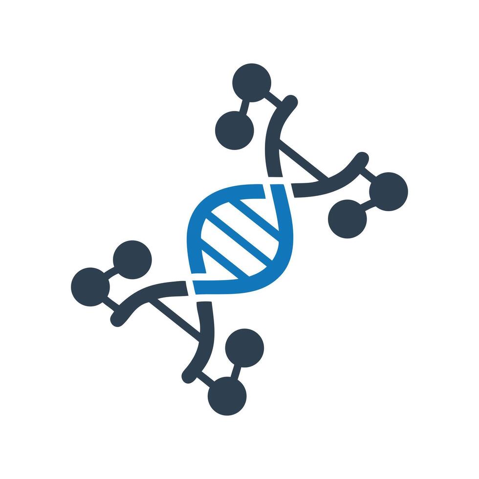 DNA strand icon on white background vector