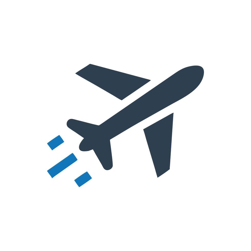 Flight Takeoff Icon on white background vector