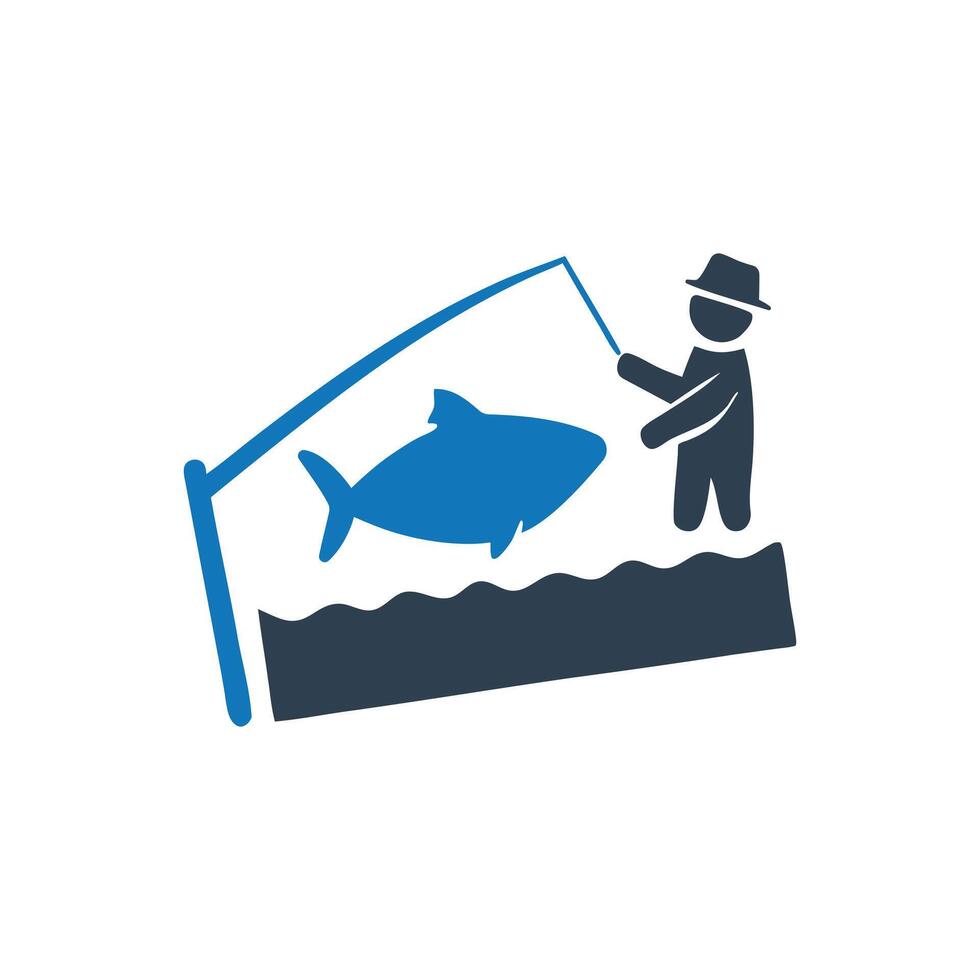 Gone Fishing Icon vector
