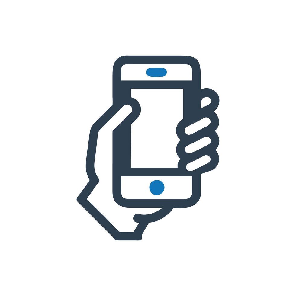 Hand Select Smartphone Icon vector