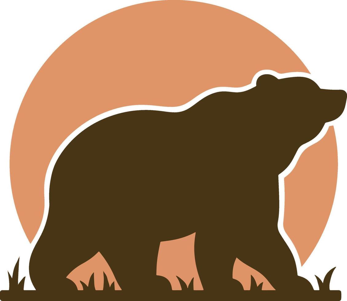 Bear silhouette isolated design art vector
