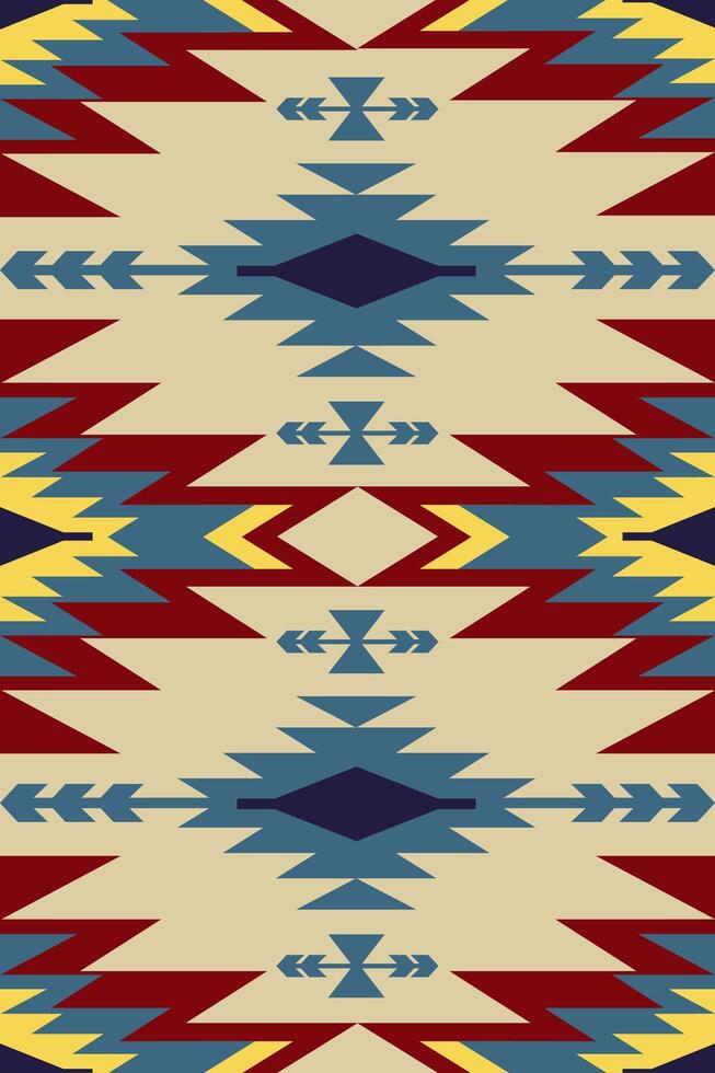 Native American tribal fabric design for clothing, textile, wrapping, background vector