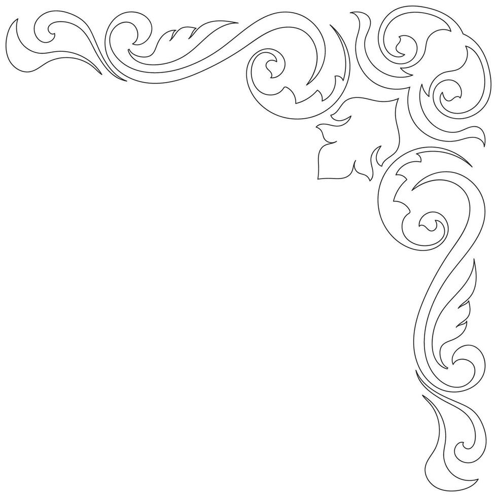 Vintage pattern lines for graphic elements on white background. vector