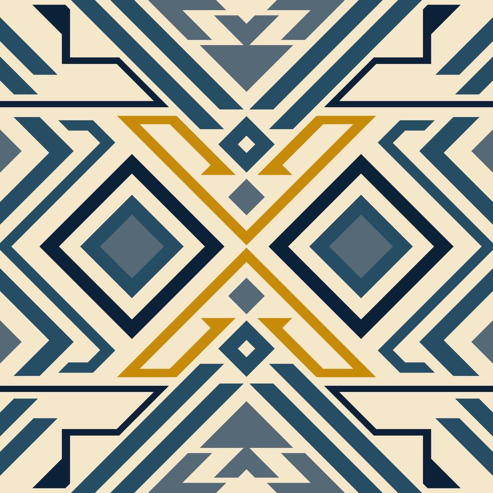 Aztec, Navajo geometric seamless pattern. Native American Southwest print. Ethnic design wallpaper, fabric, cover, textile, rug, blanket. vector