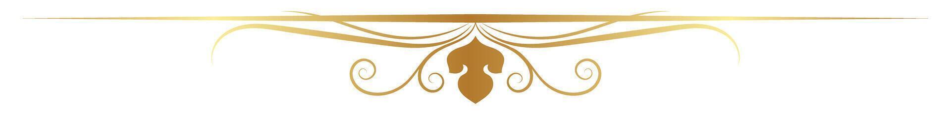 vintage lines decorative s Golden flower border collection vector