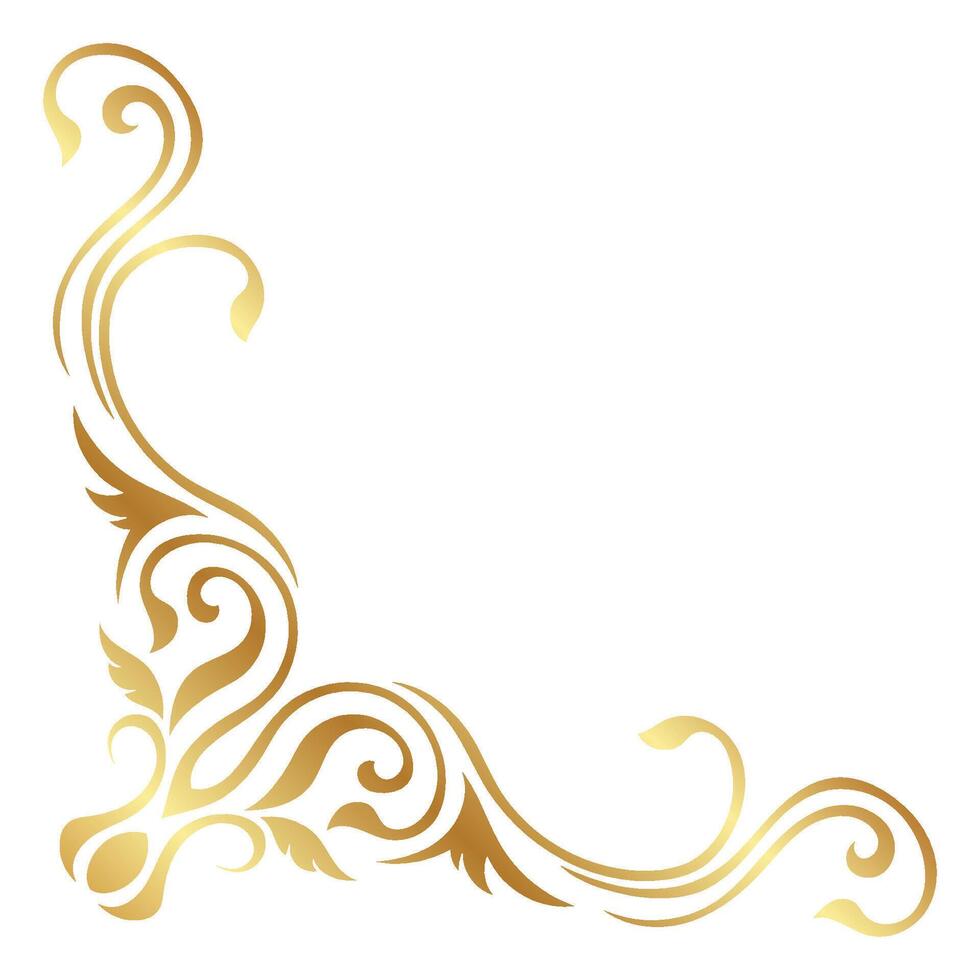 vintage golden corners, vintage abstract patterns golden classic corner vector