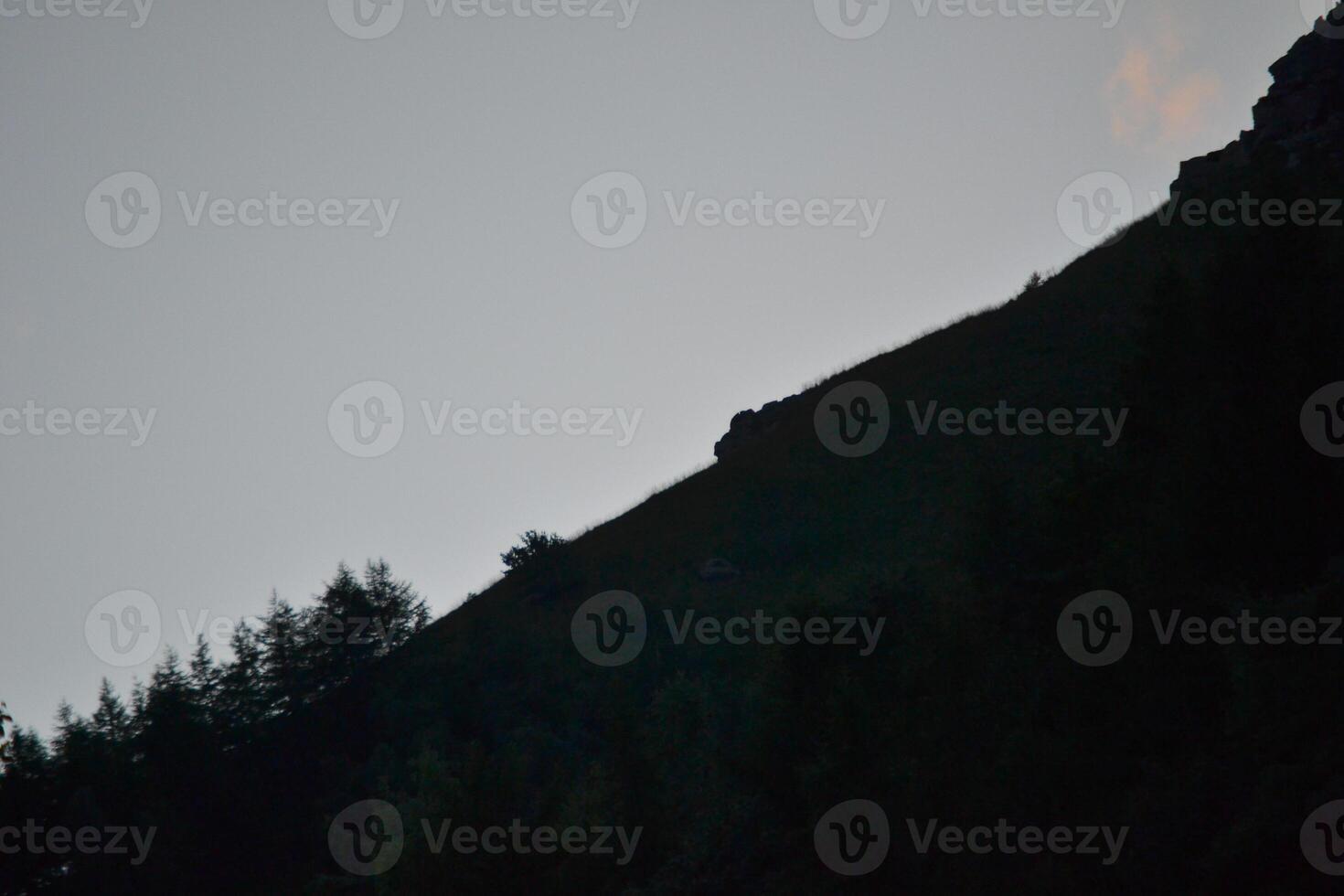 dark mountain silhouette photo