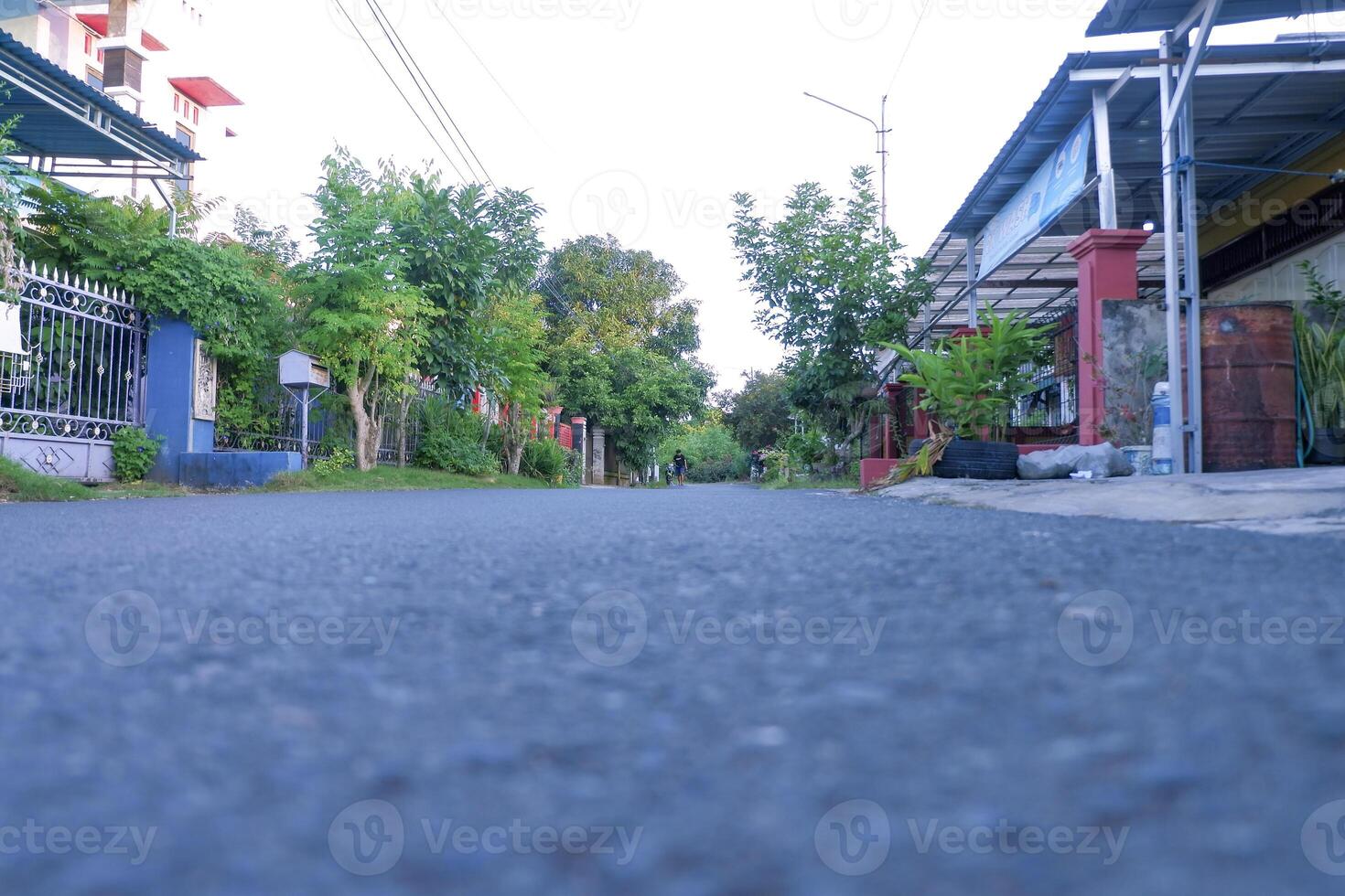 road blurry view village photo